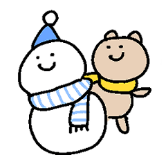 A Snowman and a small bear 2