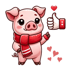 Cute pig reaction