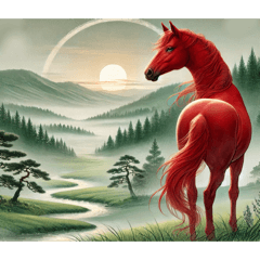 red rabbit horse