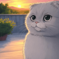 Comic Scottish Fold Cat 4