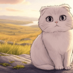 Comic Scottish Fold Cat 3