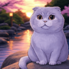 Comic Scottish Fold Cat 5