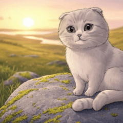 Comic Scottish Fold Cat 6