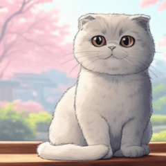 Comic Scottish Fold Cat 7