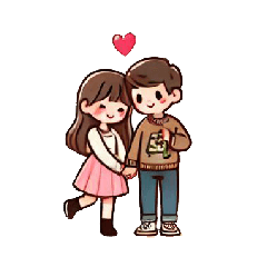 Brown-haired couple