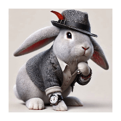 [For arrangement] Fashionable rabbit