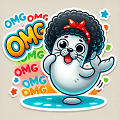 Afro Seal Stickers2@SFW