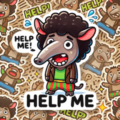 Afro Tapir Stickers@SFW