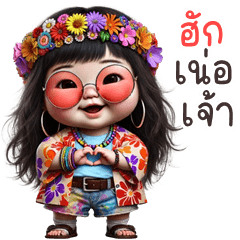 Hippie girl (Kum-muang)