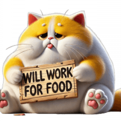 Cynical Cat, Working for Food,