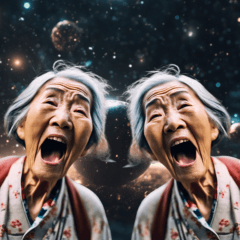 There are many old women in outer space