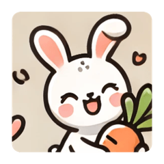 Cute 7Bunny Stickers