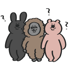 Bear and Rabbit with Gorilla