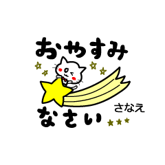 猫ニャのちい名前スタンプ＊さなえ
