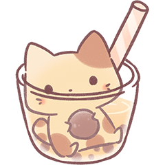 A Bubble Tea-Obsessed Cat (No Words)