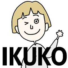 IKUKO's BLONDE BOB hair MOVE STICKER!!