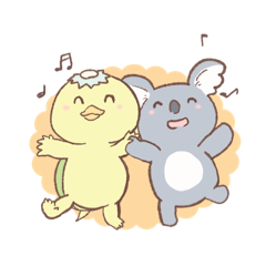 コアラとカッパとカメのスタンプ！