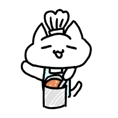 White cat begging for food