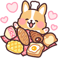 fluffy fat Corgi's Bakery 2