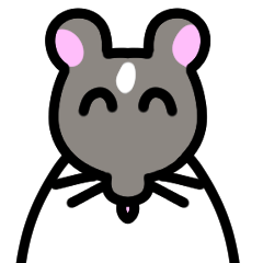 Cute rat Chutaro sticker