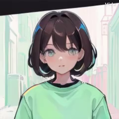 girl waving sticker