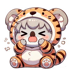 A Koala in a Tiger Costume