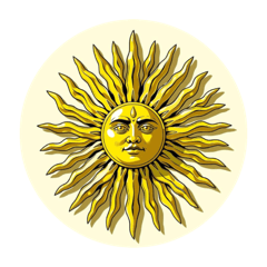 SUN GOD STICKER.