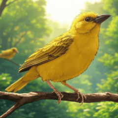 Comic golden weaver bird