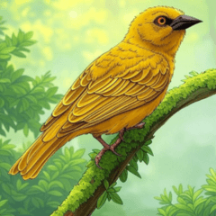 Comic Golden Weaver Bird 3