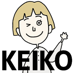 KEIKO's BLONDE BOB hair MOVE STICKER!!