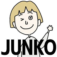 JUNKO's BLONDE BOB hair MOVE STICKER!!