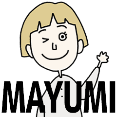 MAYUMI's BLONDE BOB hair MOVE STICKER!!