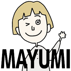 MAYUMI's BLONDE BOB hair MOVE STICKER!!