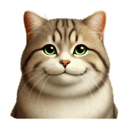 Various cat facial expression stickers