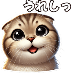 Charming Scottish Fold Cat Stickers