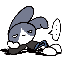 Downer rabbit Nakano-kun's reply sticker