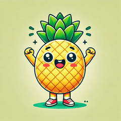 Cute Pineapple Boy Stickers