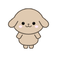 Animation sticker of cute dog