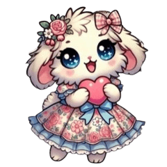 Rika the Bunny - Cute Chat Stickers