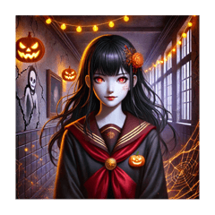 Hanako celebrates Halloween