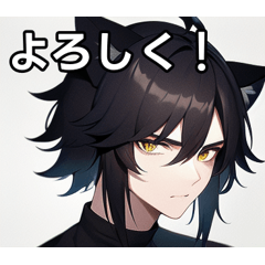 cute cat ears boy