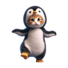 [For arrangement] Penguin cosplay kitten