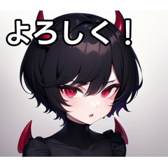 little devil boy sticker