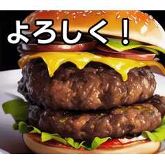 burger hamburger sticker