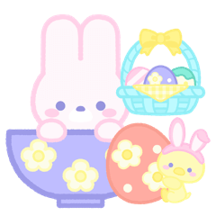 Easter! Fluffy stamp deco