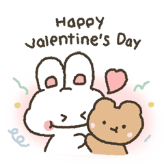 Muffin the rabbit and bear 2 (Valentine)