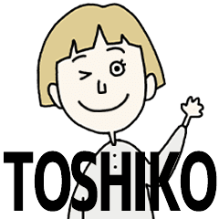 TOSHIKO's BLONDE BOB hair MOVE STICKER!!
