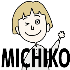 MICHIKO's BLONDE BOB hair MOVE STICKER!!