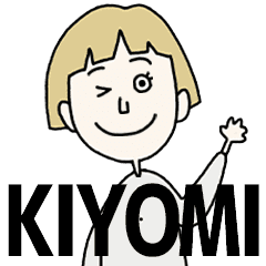 KIYOMI's BLONDE BOB hair MOVE STICKER!!