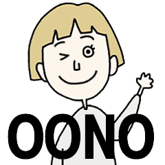 OONO's BLONDE BOB hair MOVE STICKER!!